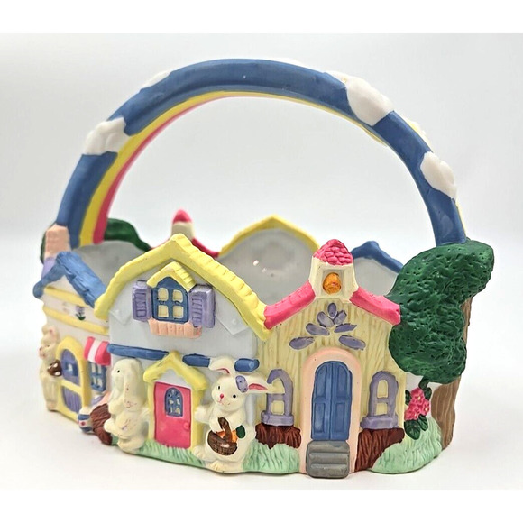 Vintage Easter Basket House Porcelian ABC Distributing 1995. - Picture 6 of 16